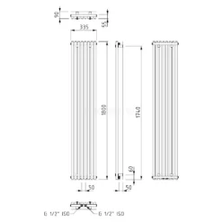 Sol Designradiator | 33,5x180 Cm Mat Wit 1049 Watt Aluminium Centrale Verwarming -Badkamer Verkoopwinkel sol designradiator 335x180 cm mat wit 1049 watt aluminium centrale verwarming dr59 0818sw 5