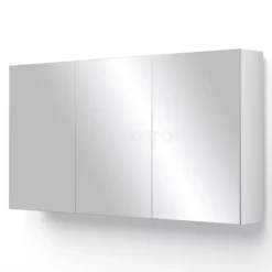 Spiegelkast Lato 120x62cm Hoogglans Wit 3 Deuren