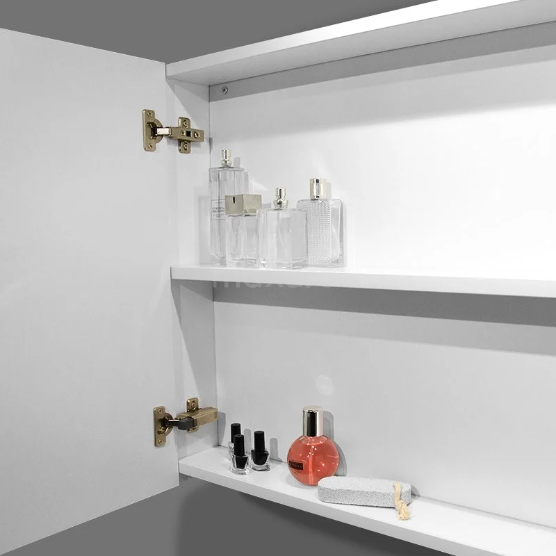 Spiegelkast Lato 135x62cm Hoogglans Wit 3 Deuren 2 Spiegelkast Lato 135x62cm Hoogglans Wit 3 Deuren - Afbeelding 2