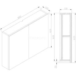 Spiegelkast Lato 80x62cm Hoogglans Wit 2 Deuren 11 Spiegelkast Lato 80x62cm Hoogglans Wit 2 Deuren -Badkamer Verkoopwinkel spiegelkast lato 80x62cm hoogglans wit 2 deuren k01 0800 40400 5