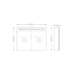 Spiegelkast Met Verlichting Filo 80x62,5cm Hoogglans Wit 9 Spiegelkast Met Verlichting Filo 80x62,5cm Hoogglans Wit -Badkamer Verkoopwinkel spiegelkast met verlichting filo 80x625cm hoogglans wit k31 0800 40410 4