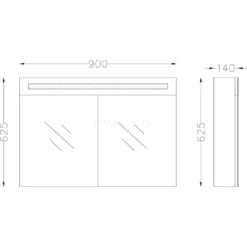 Spiegelkast Met Verlichting Filo 90x62,5cm Hoogglans Wit 9 Spiegelkast Met Verlichting Filo 90x62,5cm Hoogglans Wit -Badkamer Verkoopwinkel spiegelkast met verlichting filo 90x625cm hoogglans wit k31 0900 40410 4