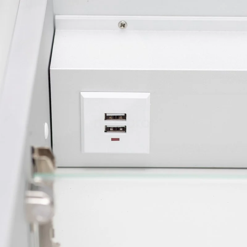 Spiegelkast Met Verlichting Lento 60x70cm Stopcontact 7 Spiegelkast Met Verlichting Lento 60x70cm Stopcontact - Afbeelding 7