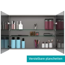 Spiegelkast Met Verlichting Modulo 100x70cm Eiken -Badkamer Verkoopwinkel spiegelkast met verlichting modulo 100x70cm eiken k99 1000 59009 32 2