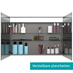 Spiegelkast Met Verlichting Modulo 100x70cm Lichtbruin Eiken -Badkamer Verkoopwinkel spiegelkast met verlichting modulo 100x70cm lichtbruin eiken k99 1000 59008 34 2