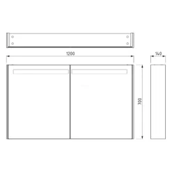 Spiegelkast Met Verlichting Modulo 120x70cm Donkergrijs Beton 9 Spiegelkast Met Verlichting Modulo 120x70cm Donkergrijs Beton -Badkamer Verkoopwinkel spiegelkast met verlichting modulo 120x70cm donkergrijs beton k99 1200 59008 51 4