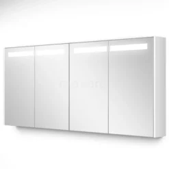 Spiegelkast Met Verlichting Modulo 160x70cm Hoogglans Wit