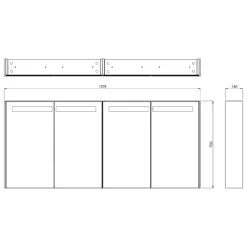 Spiegelkast Met Verlichting Modulo 160x70cm Lichtgrijs Eiken 9 Spiegelkast Met Verlichting Modulo 160x70cm Lichtgrijs Eiken -Badkamer Verkoopwinkel spiegelkast met verlichting modulo 160x70cm lichtgrijs eiken k99 1600 59008 33 4