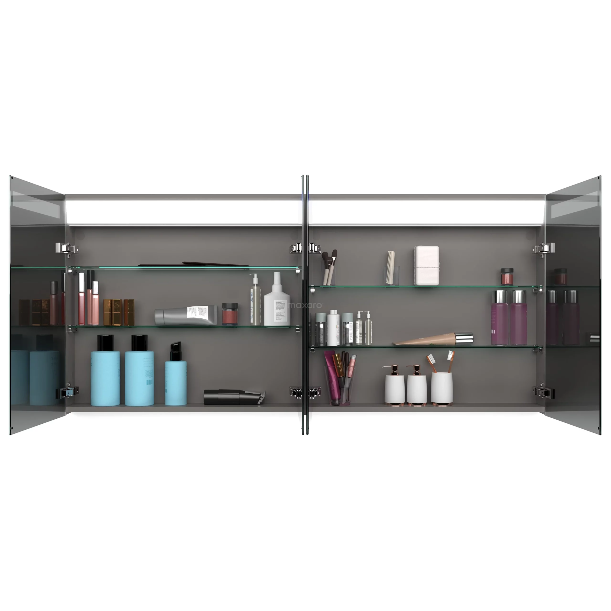 Spiegelkast Met Verlichting Modulo 160x70cm Mat Wit 2 Spiegelkast Met Verlichting Modulo 160x70cm Mat Wit - Afbeelding 2