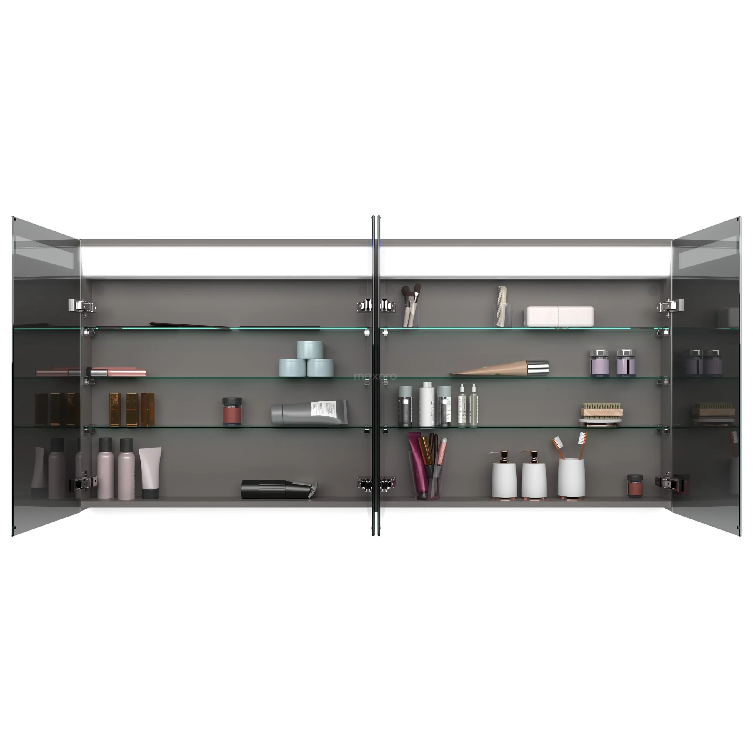 Spiegelkast Met Verlichting Modulo 160x70cm Mat Wit 3 Spiegelkast Met Verlichting Modulo 160x70cm Mat Wit - Afbeelding 3