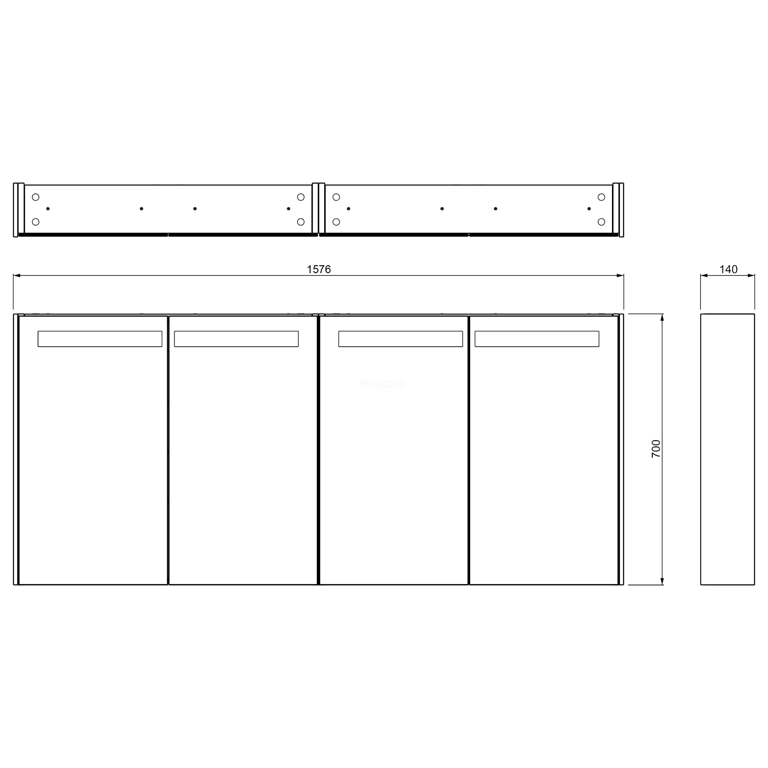 Spiegelkast Met Verlichting Modulo 160x70cm Mat Wit 5 Spiegelkast Met Verlichting Modulo 160x70cm Mat Wit - Afbeelding 5