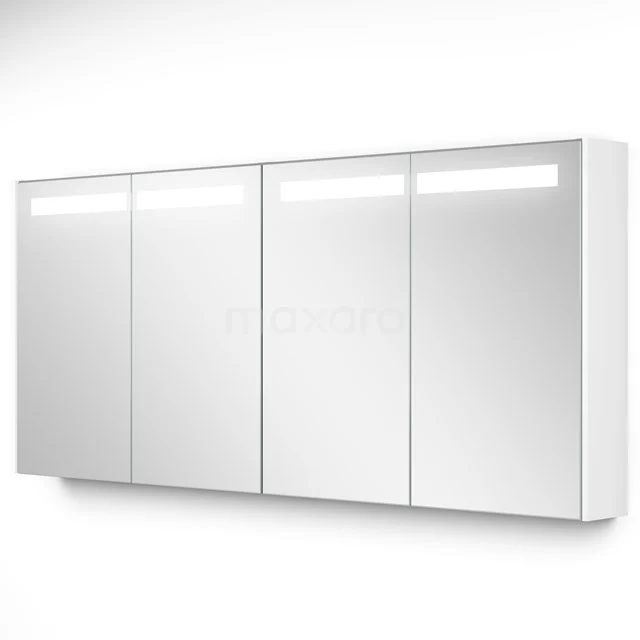 Spiegelkast Met Verlichting Modulo 160x70cm Mat Wit 1 Spiegelkast Met Verlichting Modulo 160x70cm Mat Wit