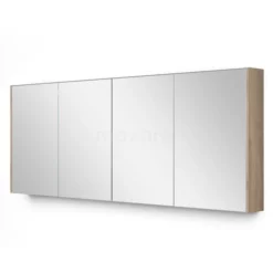 Spiegelkast Met Verlichting Modulo 180x70cm Lichtbruin Eiken