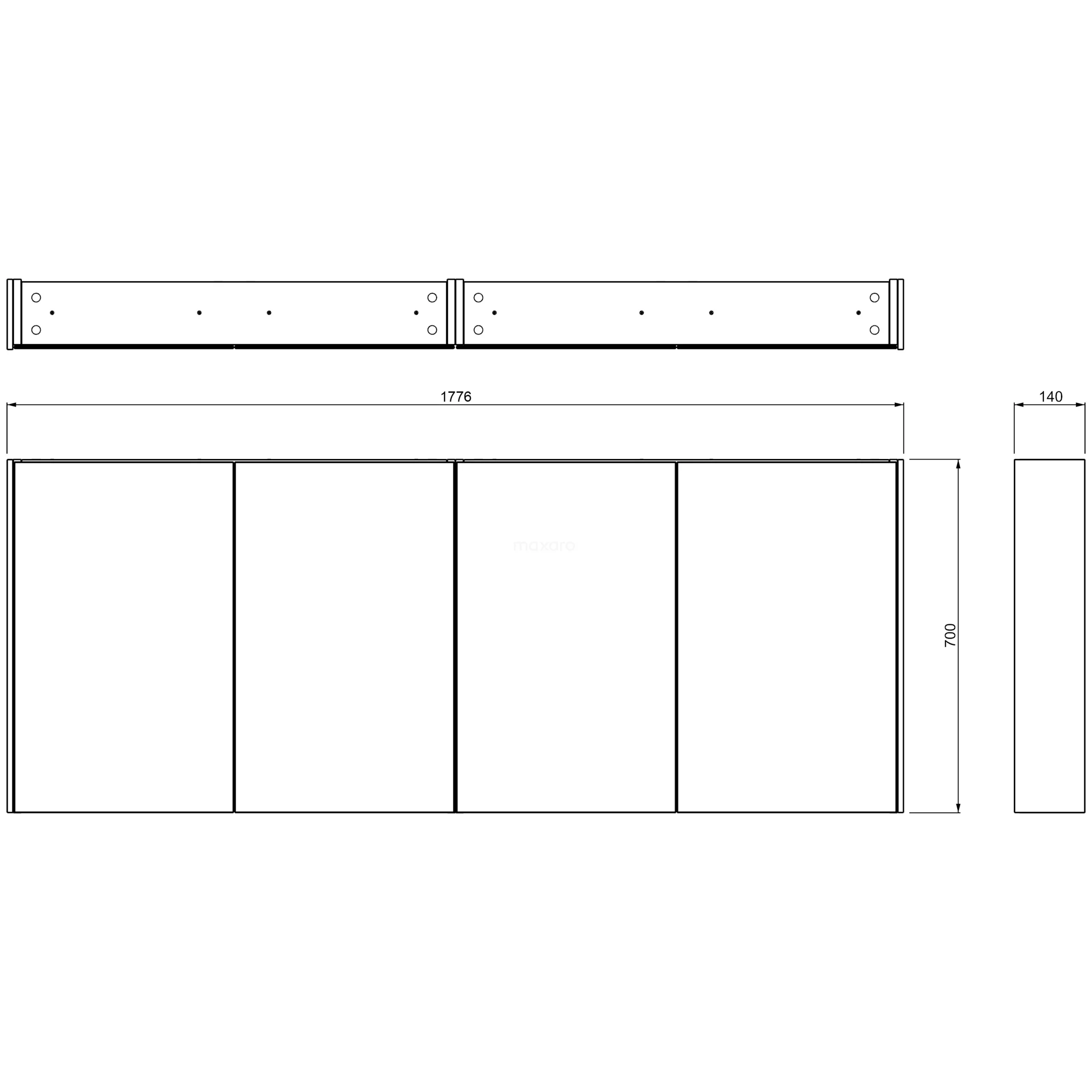 Spiegelkast Met Verlichting Modulo 180x70cm Middenbruin Eiken 5 Spiegelkast Met Verlichting Modulo 180x70cm Middenbruin Eiken - Afbeelding 5