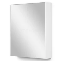 Spiegelkast Met Verlichting Modulo 60x70cm Mat Wit