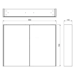 Spiegelkast Met Verlichting Modulo 70x70cm Donkerbruin Eiken -Badkamer Verkoopwinkel spiegelkast met verlichting modulo 70x70cm donkerbruin eiken k99 0700 59009 37 4
