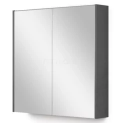 Spiegelkast Met Verlichting Modulo 70x70cm Donkergrijs Beton