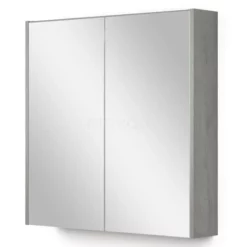 Spiegelkast Met Verlichting Modulo 70x70cm Grijs Eiken