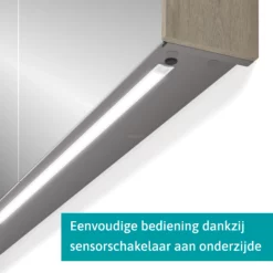 Spiegelkast Met Verlichting Modulo 70x70cm Lichtgrijs Eiken -Badkamer Verkoopwinkel spiegelkast met verlichting modulo 70x70cm lichtgrijs eiken k99 0700 59009 33 3