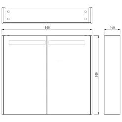 Spiegelkast Met Verlichting Modulo 80x70cm Eiken -Badkamer Verkoopwinkel spiegelkast met verlichting modulo 80x70cm eiken k99 0800 59008 32 4