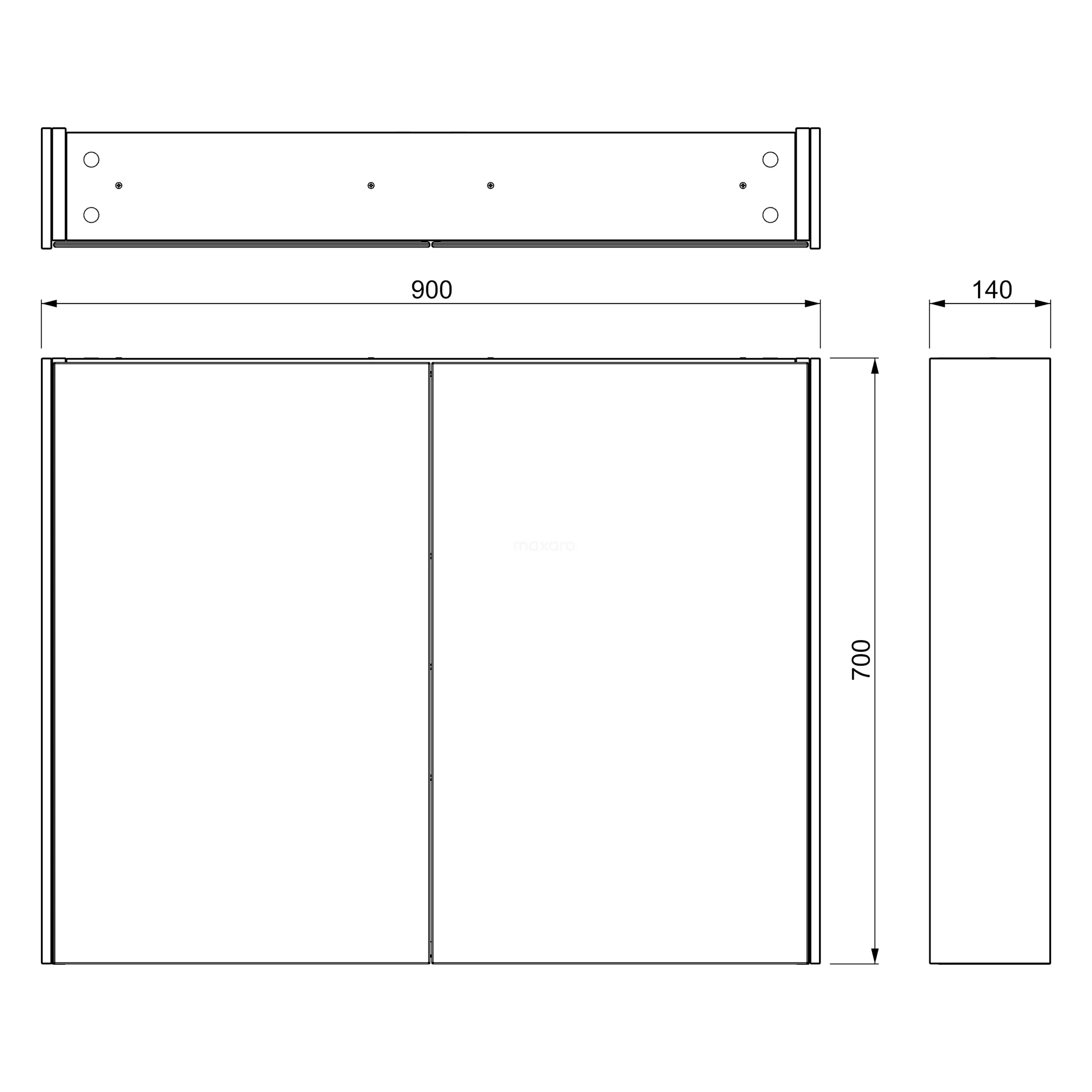 Spiegelkast Met Verlichting Modulo 90x70cm Hoogglans Wit 5 Spiegelkast Met Verlichting Modulo 90x70cm Hoogglans Wit - Afbeelding 5