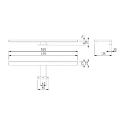 Spiegelverlichting L115 LED 50cm -Badkamer Verkoopwinkel spiegelverlichting l115 led 50cm l115 7242 4