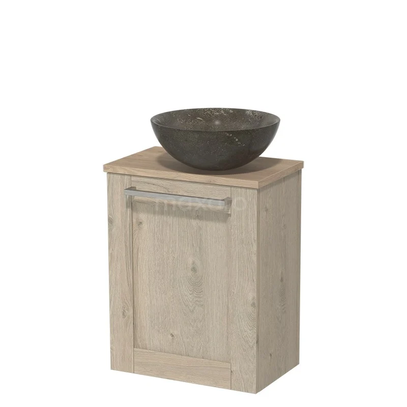 Toiletmeubel Met Waskom Natuursteen Modulo Lichtgrijs Eiken Kader 41 Cm Lichtbruin Eiken Blad 2 Toiletmeubel Met Waskom Natuursteen Modulo Lichtgrijs Eiken Kader 41 Cm Lichtbruin Eiken Blad - Afbeelding 2