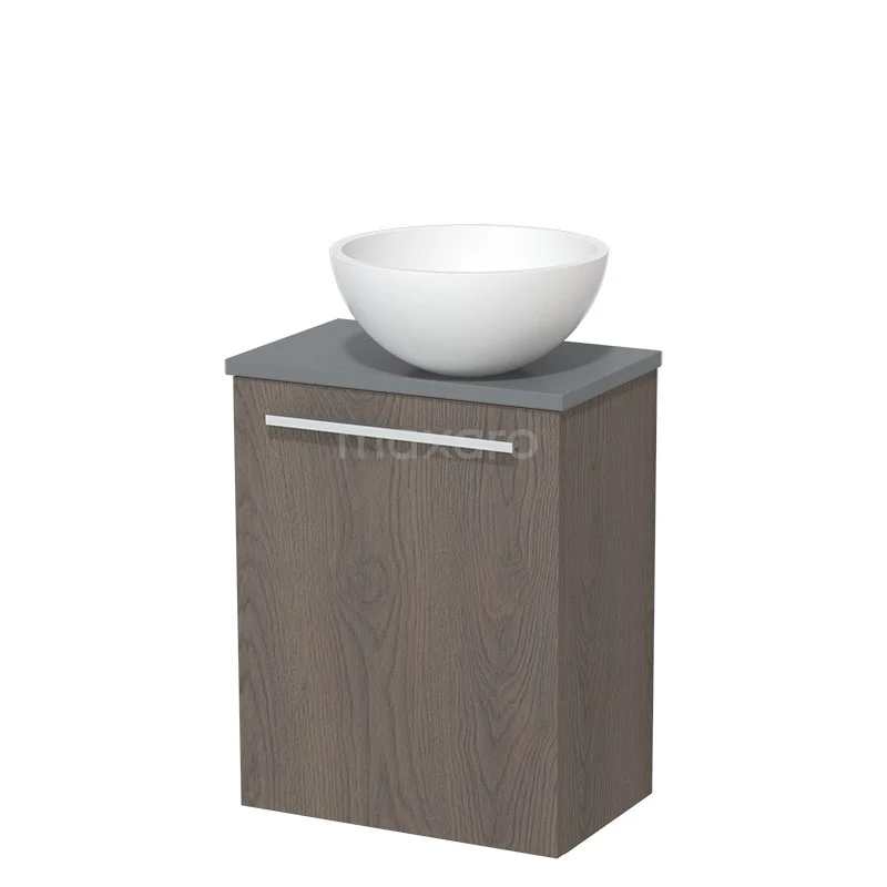 Toiletmeubel Met Waskom Solid Surface Modulo Donkerbruin Eiken Vlak 41 Cm Middengrijs Blad 2 Toiletmeubel Met Waskom Solid Surface Modulo Donkerbruin Eiken Vlak 41 Cm Middengrijs Blad - Afbeelding 2