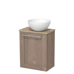 Toiletmeubel Met Waskom Solid Surface Modulo Middenbruin Eiken Kader 41 Cm Lichtbruin Eiken Blad -Badkamer Verkoopwinkel toiletmeubel met waskom solid surface modulo middenbruin eiken kader 41 cm lichtbruin eiken blad tmk10 02883 1