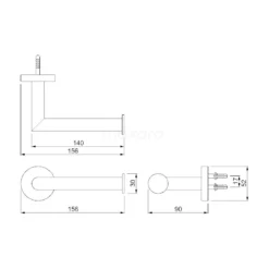 Toiletrolhouder Radius Copper, Koper 5 Toiletrolhouder Radius Copper, Koper -Badkamer Verkoopwinkel toiletrolhouder radius copper koper 150 1103kp 2