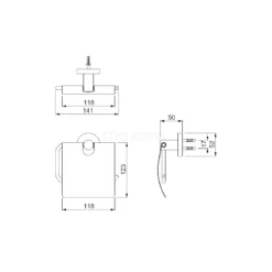 Toiletrolhouder Radius Gold, Goud 5 Toiletrolhouder Radius Gold, Goud -Badkamer Verkoopwinkel toiletrolhouder radius gold goud 150 1105gg 2