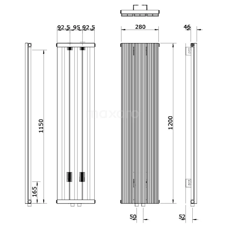 Uranus Designradiator | 28x120 Cm Lichtgrijs 599 Watt Aluminium Centrale Verwarming 5 Uranus Designradiator | 28x120 Cm Lichtgrijs 599 Watt Aluminium Centrale Verwarming - Afbeelding 5