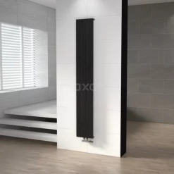 Uranus Designradiator | 28x180 Cm Mat Zwart 899 Watt Aluminium Centrale Verwarming
