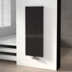 Uranus Designradiator | 47x120 Cm Mat Zwart 999 Watt Aluminium Centrale Verwarming