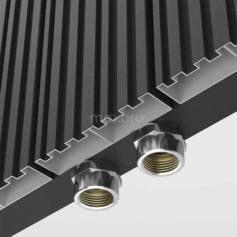 Uranus Designradiator | 47x180 Cm Mat Zwart 1499 Watt Aluminium Centrale Verwarming 2 Uranus Designradiator | 47x180 Cm Mat Zwart 1499 Watt Aluminium Centrale Verwarming - Afbeelding 2