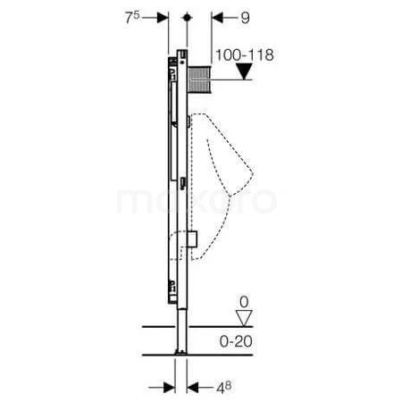 Urinoir Element Geberit Duofix 3 Urinoir Element Geberit Duofix - Afbeelding 3