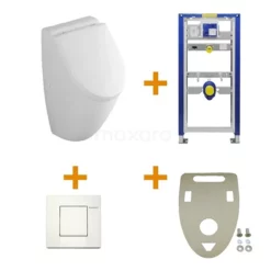 Urinoirset Bolero Achterinlaat Keramiek Voor Deksel