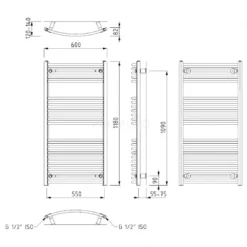 Venus Handdoekradiator | 60x118 Cm Mat Zwart 668 Watt Staal Centrale Verwarming 11 Venus Handdoekradiator | 60x118 Cm Mat Zwart 668 Watt Staal Centrale Verwarming -Badkamer Verkoopwinkel venus handdoekradiator 60x118 cm mat zwart 668 watt staal centrale verwarming dr18 0611sb 5