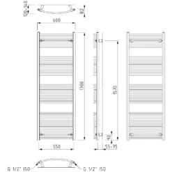 Venus Handdoekradiator | 60x170 Cm Donkergrijs 983 Watt Staal Centrale Verwarming 11 Venus Handdoekradiator | 60x170 Cm Donkergrijs 983 Watt Staal Centrale Verwarming -Badkamer Verkoopwinkel venus handdoekradiator 60x170 cm donkergrijs 983 watt staal centrale verwarming dr18 0617rd 5