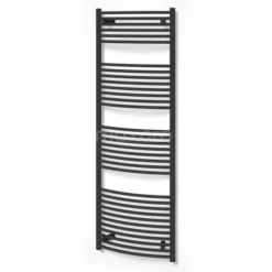 Venus Handdoekradiator | 60x170 Cm Mat Zwart 983 Watt Staal Centrale Verwarming