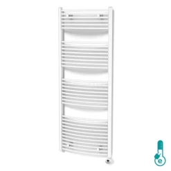 Venus Handdoekradiator Elektrisch | 60x170 Cm Hoogglans Wit 983 Watt Staal