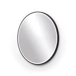 Vivo Badkamerspiegel Met Ledverlichting | 80 Cm Rond Zwart