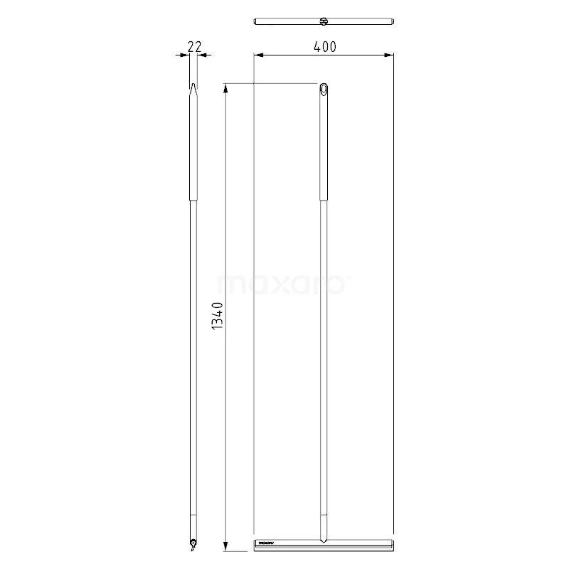 Vloerwisser, Staand, Chroom 3 Vloerwisser, Staand, Chroom - Afbeelding 3