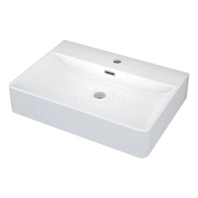 Vrijhangende Wastafel Clasico 60 Cm Keramiek Wit 1 Kraangat 1 Vrijhangende Wastafel Clasico 60 Cm Keramiek Wit 1 Kraangat