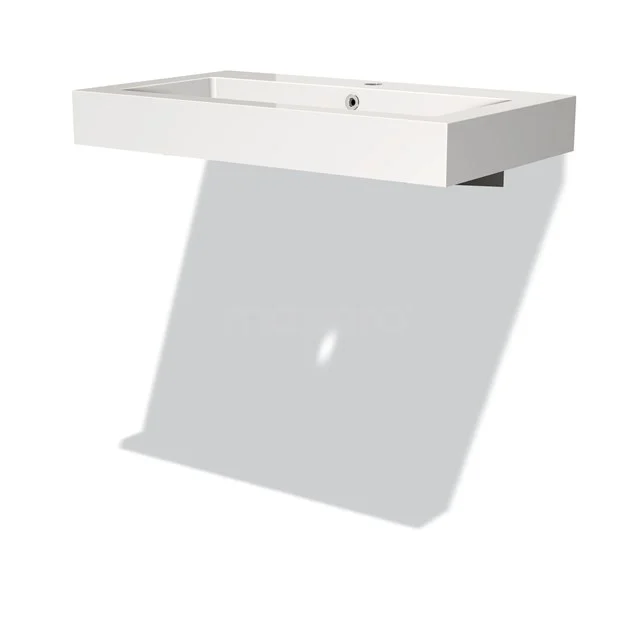 Vrijhangende Wastafel Mura 80 Cm Mineraalmarmer 1 Kraangat 1 Vrijhangende Wastafel Mura 80 Cm Mineraalmarmer 1 Kraangat