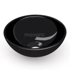 Waskom Clasico Keramiek Glanzend Zwart 28x10,5cm Rond