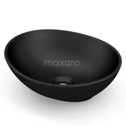 Waskom Clasico Keramiek Mat Zwart 41x33,5cm Ovaal