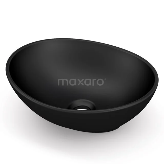 Waskom Clasico Keramiek Mat Zwart 41x33,5cm Ovaal 1 Waskom Clasico Keramiek Mat Zwart 41x33,5cm Ovaal