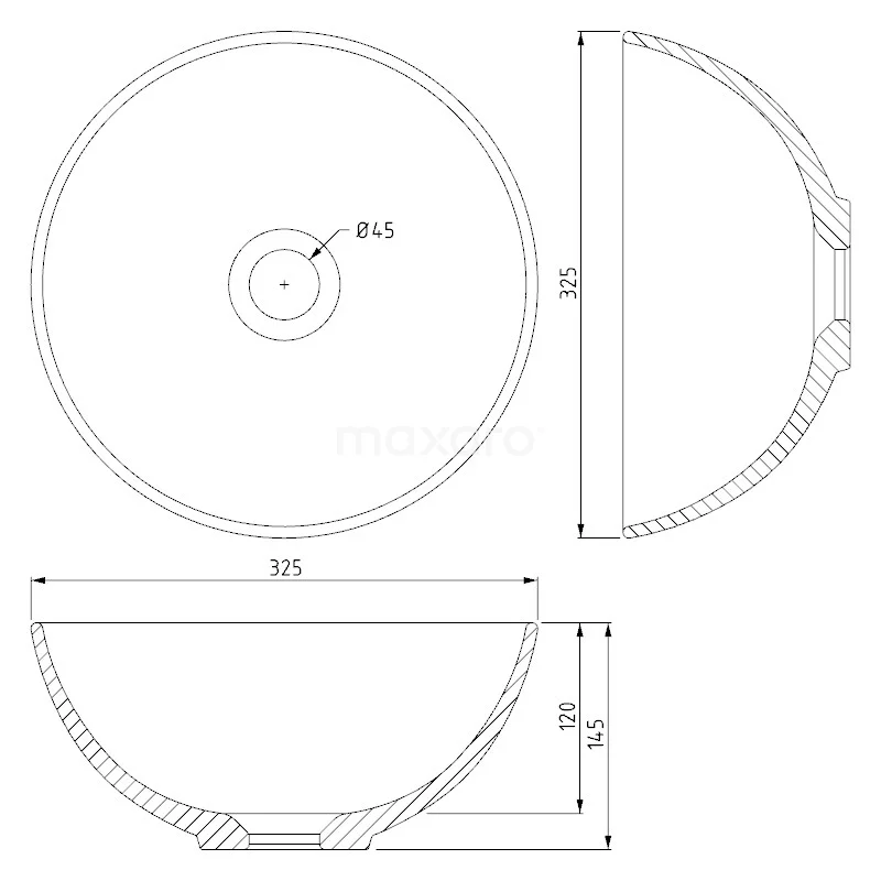 Waskom Clasico Keramiek Wit 32,5x13,5cm Rond 3 Waskom Clasico Keramiek Wit 32,5x13,5cm Rond - Afbeelding 3