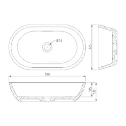 Waskom Mintra Mineraalmarmer Glanzend Wit 55x32,5cm Ovaal 5 Waskom Mintra Mineraalmarmer Glanzend Wit 55x32,5cm Ovaal -Badkamer Verkoopwinkel waskom mintra mineraalmarmer glanzend wit 55x325cm ovaal m120 0040n 2